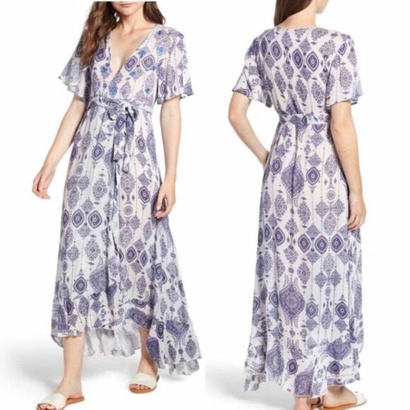 RAGA ANDREA‎ MAXI DRESS, Beach/Summer, Blue/White, Size: XS, NWT - Picture 1 of 6